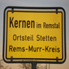 Ortsschild von Kernen-Stetten